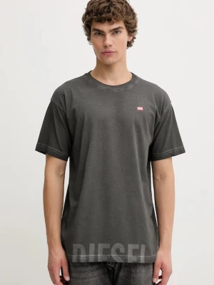 Diesel t-shirt bawełniany T-NORM-T7 męski kolor szary z nadrukiem A18739.0IKBQ