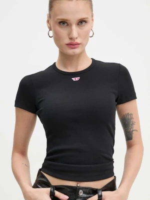 Diesel t-shirt T-ELE-LONG-D damski kolor czarny A14961.0EJAI