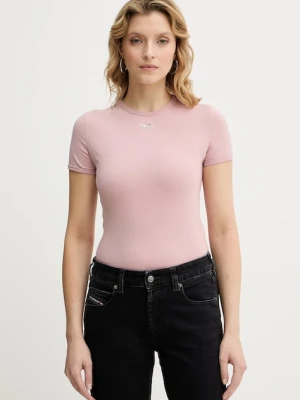 Diesel t-shirt T-UNCUTIESLONG-OD damski kolor różowy A19917.0AHQH