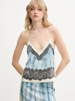 Diesel top T-ASTY TANK TOP damskie kolor niebieski wzorzysta A16749.0IKAS