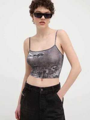 Diesel top T-HALSY TOP damski kolor szary A12973.0QIAD