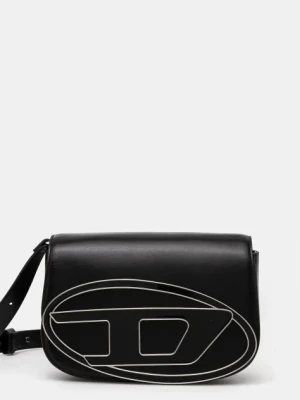 Diesel torebka skórzana 1DR 1DR M shoulder bag kolor czarny X09568.PR818