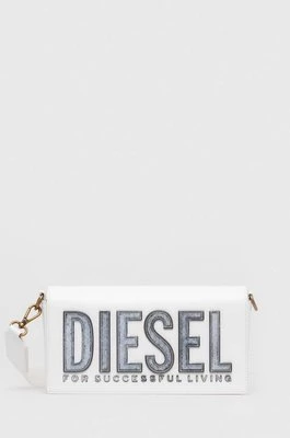 Diesel torebka skórzana kolor biały
