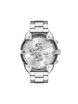 Diesel Zegarek Spiked Chronograph DZ4677 Srebrny