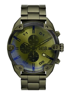 Diesel zegarek Spiked męski kolor zielony DZ4670
