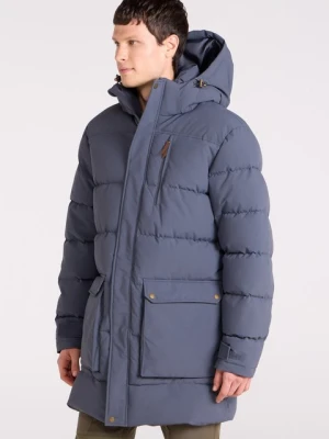 Digby męska długa kurtka ocieplana - Navy Mountain Warehouse