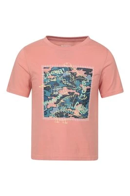 Dino Grid koszulka dla dzieci z krótkim rękawem - Light Brown Mountain Warehouse