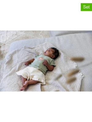 Dirkje 2-częściowy zestaw w kolorze zielono-białym rozmiar: 86