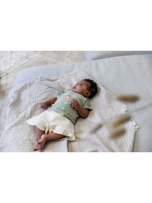 Dirkje 2-częściowy zestaw w kolorze zielono-białym rozmiar: 86