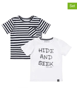 Dirkje Koszulki (2 szt.) w kolorze biało-granatowym rozmiar: 116