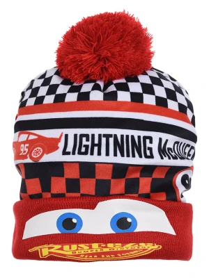 Disney Cars Czapka "Auta" w kolorze czerwono-białym rozmiar: 52 cm