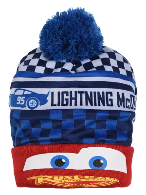 Disney Cars Czapka "Auta" w kolorze niebiesko-biało-czerwonym rozmiar: 52 cm