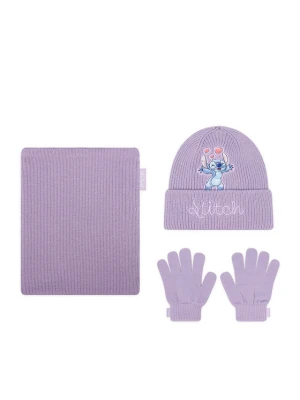 Disney Classics Komplet czapka, komin i rękawiczki CEO-ACCCS-AW26-220DCLS Fioletowy jasny