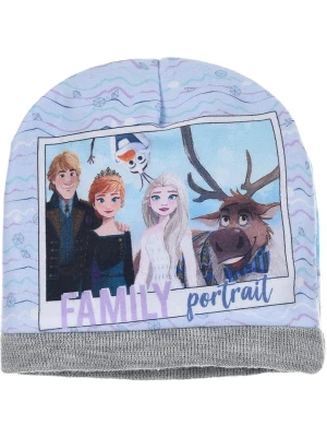 Disney Frozen Dwustronna czapka beanie "Kraina Lodu" w kolorze błękitnym rozmiar: 52 cm