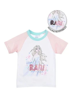 Disney Frozen Koszulka "Kraina Lodu" w kolorze biało-jasnoróżowym rozmiar: 104