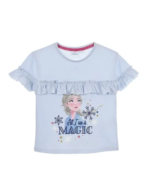 Disney Frozen Koszulka "Kraina Lodu" w kolorze błękitnym rozmiar: 116