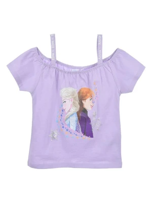 Disney Frozen Koszulka "Kraina lodu" w kolorze fioletowym rozmiar: 128