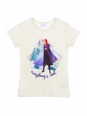 Disney Frozen Koszulka "Kraina Lodu" w kolorze kremowym rozmiar: 116