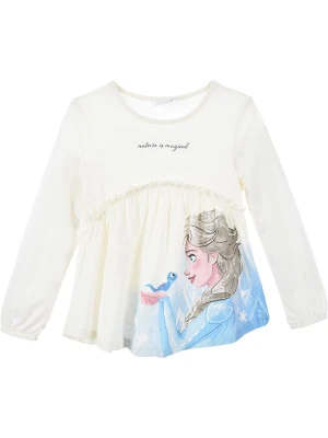 Disney Frozen Koszulka "Kraina Lodu" w kolorze kremowym rozmiar: 128