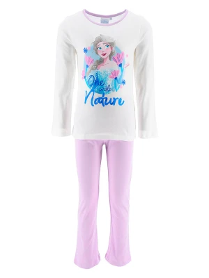 Disney Frozen Piżama "Kraina Lodu" w kolorze biało-fioletowym rozmiar: 116