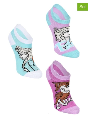 Disney Frozen Skarpety (3 pary) "Kraina Lodu" ze wzorem rozmiar: 27-30