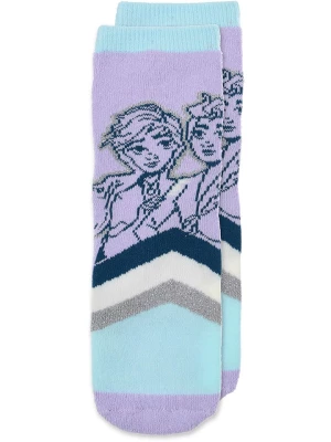 Disney Frozen Skarpety "Kraina Lodu" w kolorze fioletowym rozmiar: 31-34