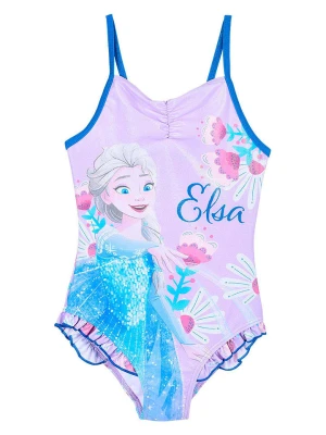 Disney Frozen Strój kąpielowy "Kraina Lodu" w kolorze fioletowo-niebieskim rozmiar: 110