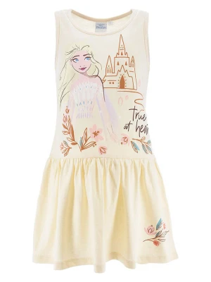 Zdjęcie produktu Disney Frozen Sukienka "Kraina Lodu" w kolorze kremowym rozmiar: 104