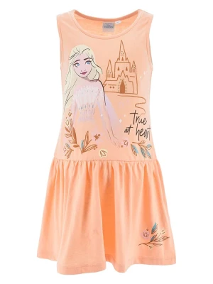 Disney Frozen Sukienka "Kraina Lodu" w kolorze pomarańczowym rozmiar: 104