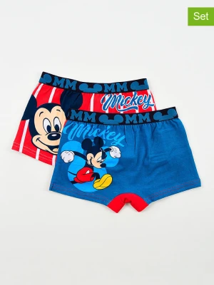Disney Mickey Mouse Bokserki (2 pary) "Myszka Miki" w kolorze czerwono-niebieskim rozmiar: 110/116