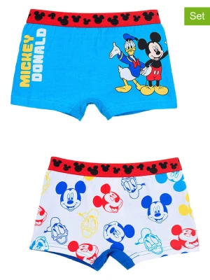 Disney Mickey Mouse Bokserki (2 pary) "Myszka Miki" w kolorze niebieskim ze wzorem rozmiar: 98/104