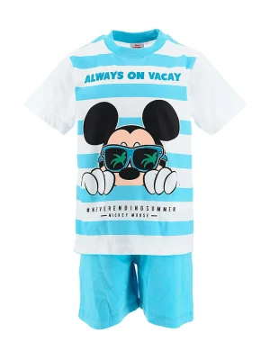Disney Mickey Mouse Piżama "Mickey" w kolorze biało-błękitnym rozmiar: 98