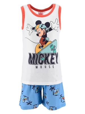 Disney Mickey Mouse Piżama "Myszka Miki" w kolorze biało-niebieskim rozmiar: 116