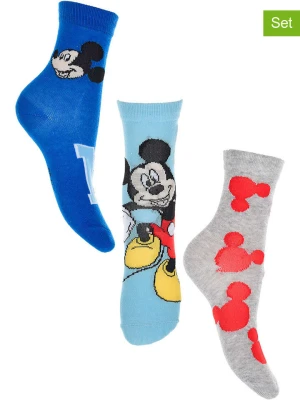 Disney Mickey Mouse Skarpety (3 pary) "Miki" ze wzorem rozmiar: 27-30
