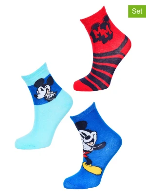 Disney Mickey Mouse Skarpety (3 pary) "Myszka Miki" ze wzorem rozmiar: 31-34