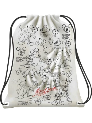 Disney Mickey Mouse Worek sportowy "Mickey Mouse" w kolorze czarno-białym - 34 x 44 x 2 cm rozmiar: onesize