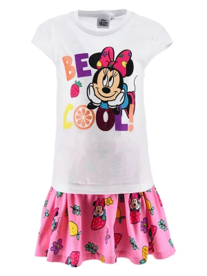 Disney Minnie Mouse 2-częściowy zestaw "Minnie" w kolorze biało-jasnoróżowym rozmiar: 104