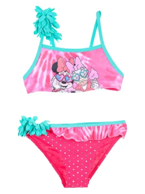 Disney Minnie Mouse Bikini "Minnie" w kolorze różowo-turkusowym rozmiar: 104
