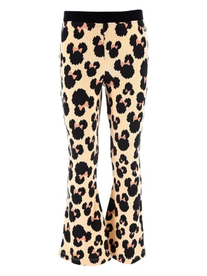 Disney Minnie Mouse Legginsy "Minnie" w kolorze beżowo-czarnym rozmiar: 104