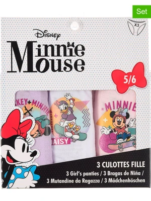 Disney Minnie Mouse Majtki (3 pary) "Minnie" ze wzorem rozmiar: 110/116