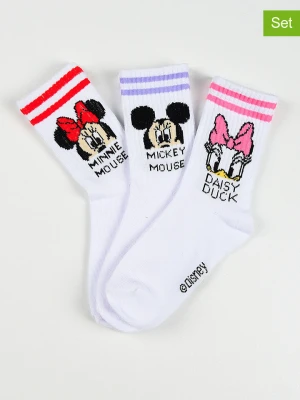 Disney Minnie Mouse Skarpety (3 pary) "Minnie" w kolorze białym rozmiar: 31-34