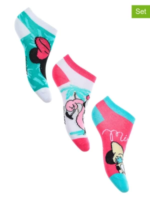 Disney Minnie Mouse Skarpety-stopki (3 pary) "Minnie" w różnych kolorach rozmiar: 31-34