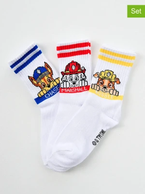 Disney Paw Patrol Skarpety (3 pary) "Psi Patrol" w kolorze białym rozmiar: 23-26