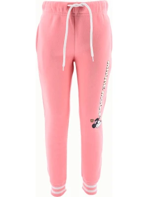 Disney Spodnie dresowe "Disney 100" w kolorze jasnoróżowym rozmiar: 104