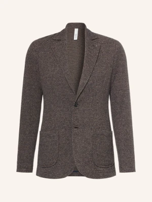 Distretto 12 Marynarka Z Jerseyu O Kroju Extra Slim Fit braun brązowy