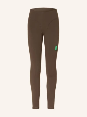 District Vision Legginsy Interlock braun BRĄZOWY