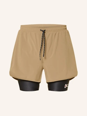 District Vision Szorty Do Biegania 2 W 1 braun