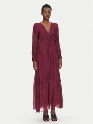 Dixie Sukienka letnia A207W050 Bordowy Regular Fit