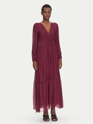 Dixie Sukienka letnia A207W050 Bordowy Regular Fit
