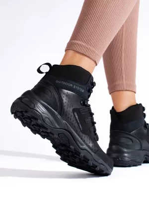 DK damskie buty trekkingowe z wysoką cholewką czarne